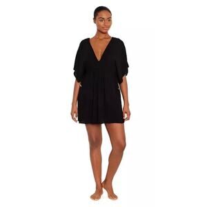 Lauren by Ralph Lauren Crinkle Rayon Tunic in Black. Size S. NWOT